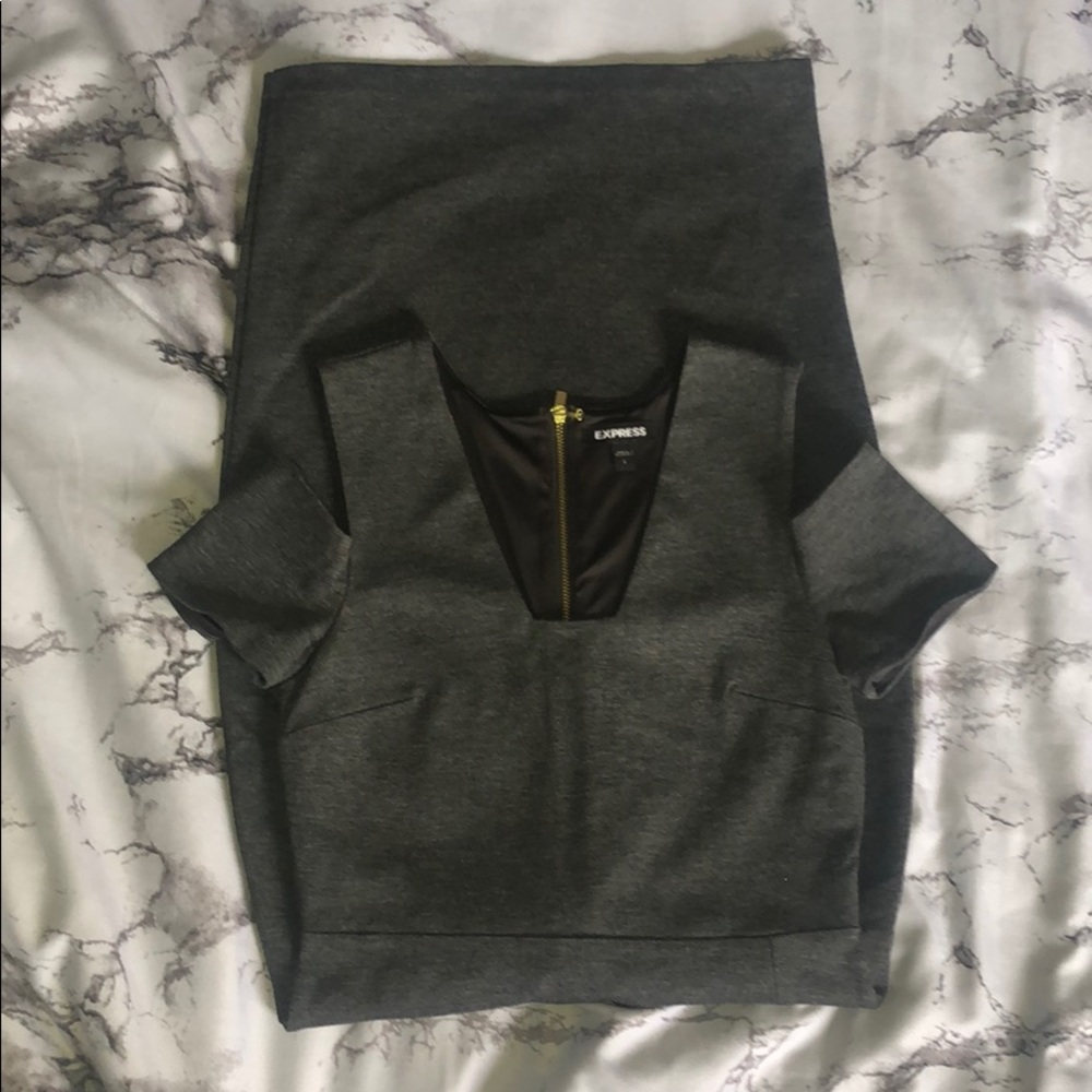 Express grey midi dress